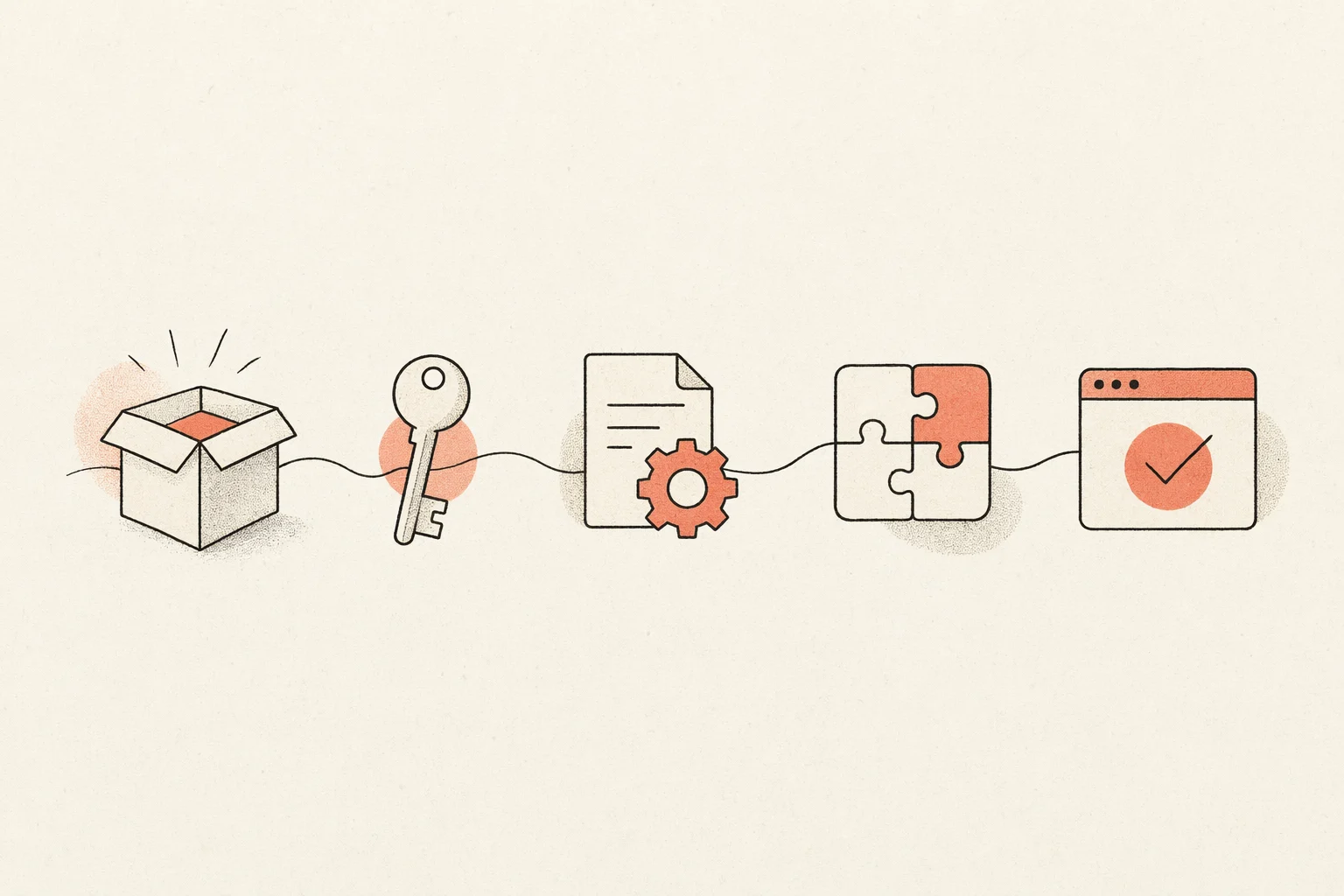Five-step setup flow: install, sign in, encode design rules, add references, verify in a browser