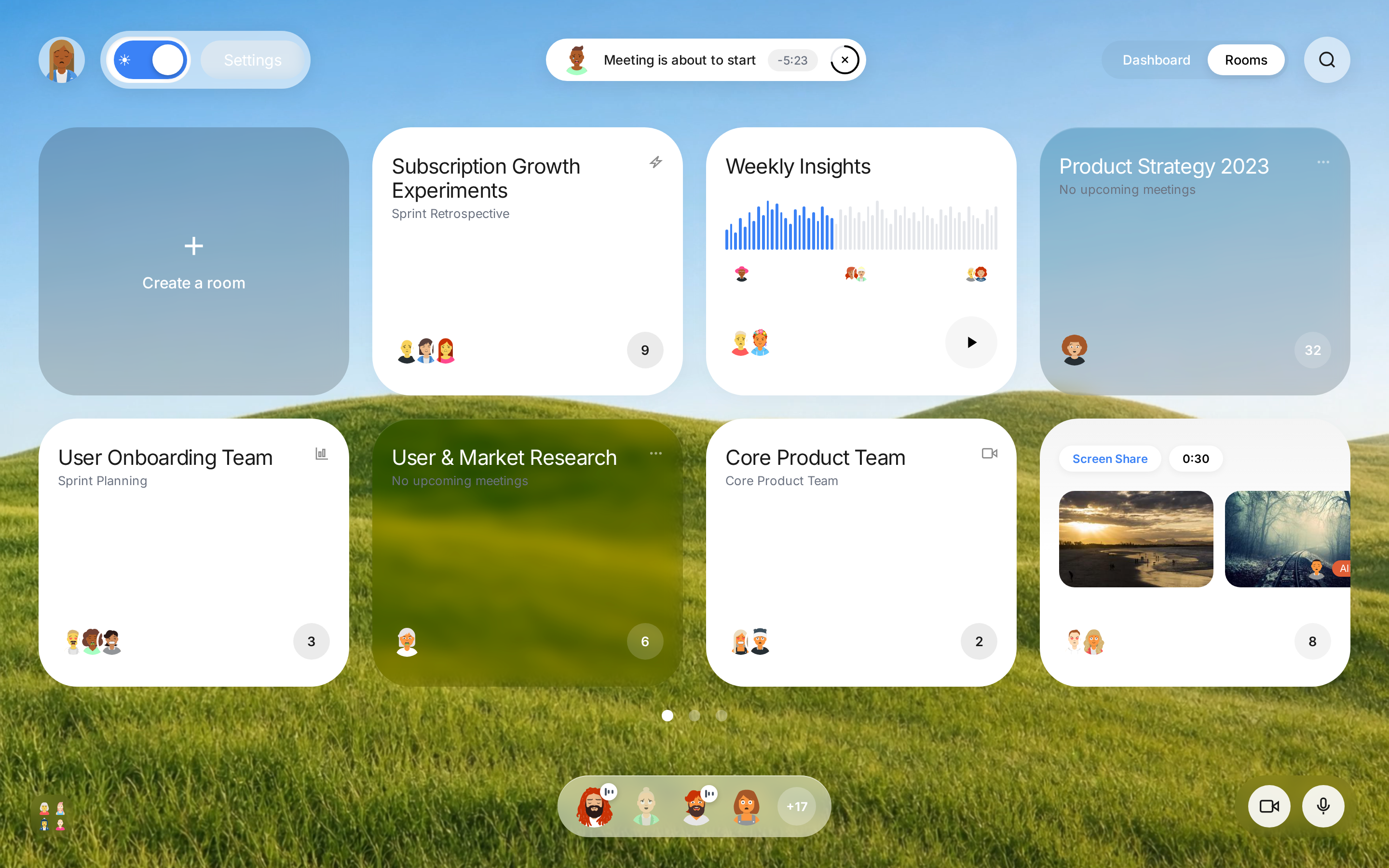 Dashboard UI — Liquid Glass preview