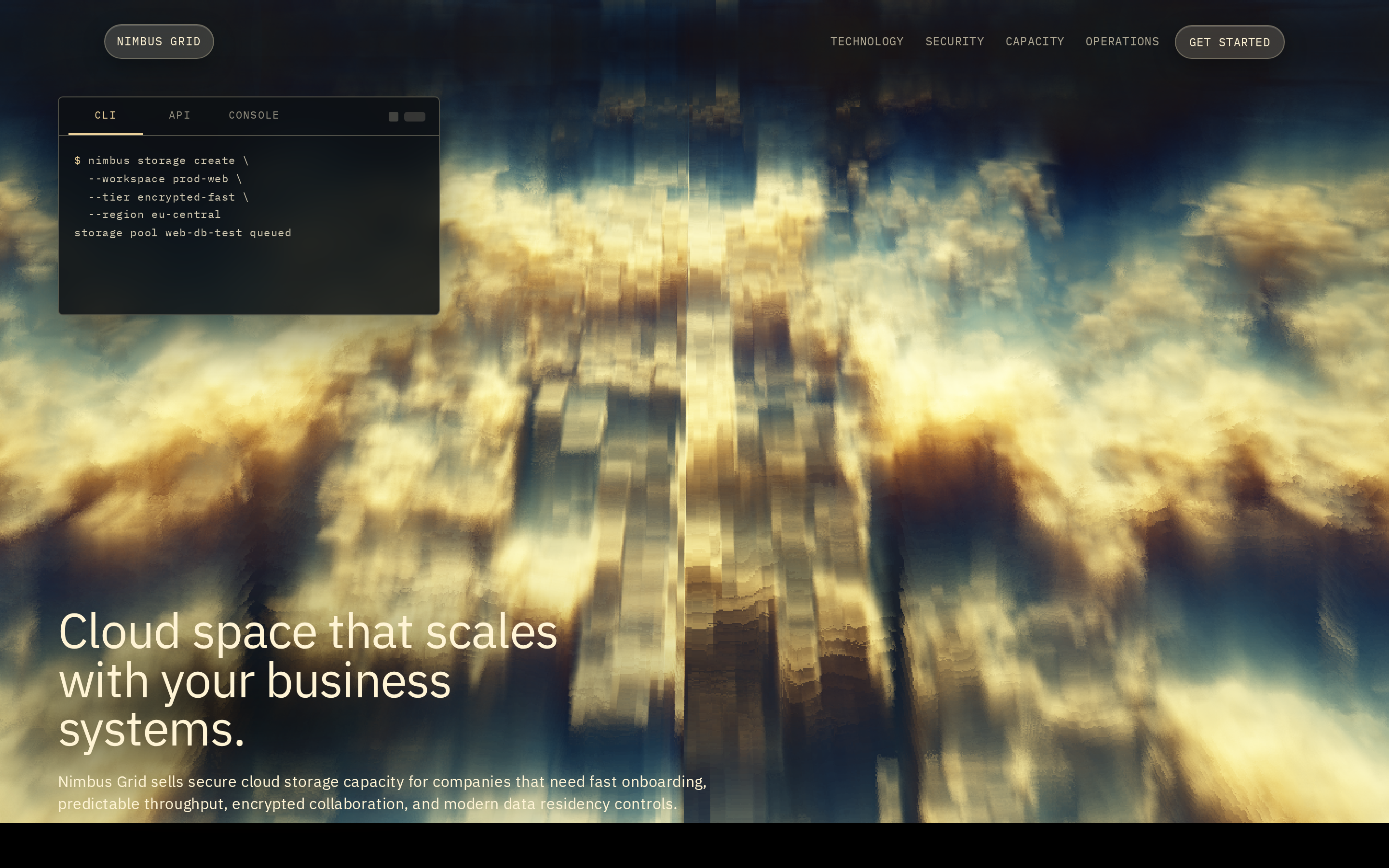 Nimbus Grid — Secure Cloud Storage preview